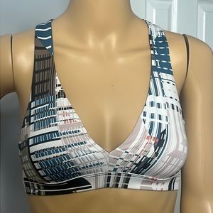 Victoria Secret Sport Halter Strap Geo Print Sports Bar